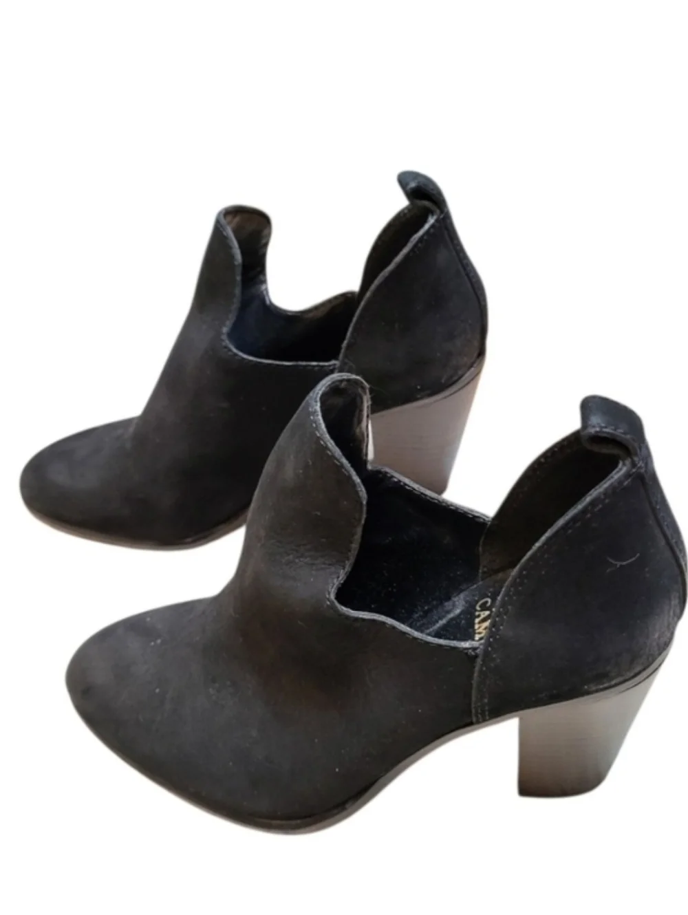 Vince Camuto Black Ankle Booties with Chunky Heel